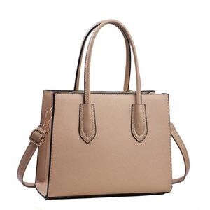 8592 Pu Leather Tote Bag Waterproof Handbags With Zippper Shoulder Bags